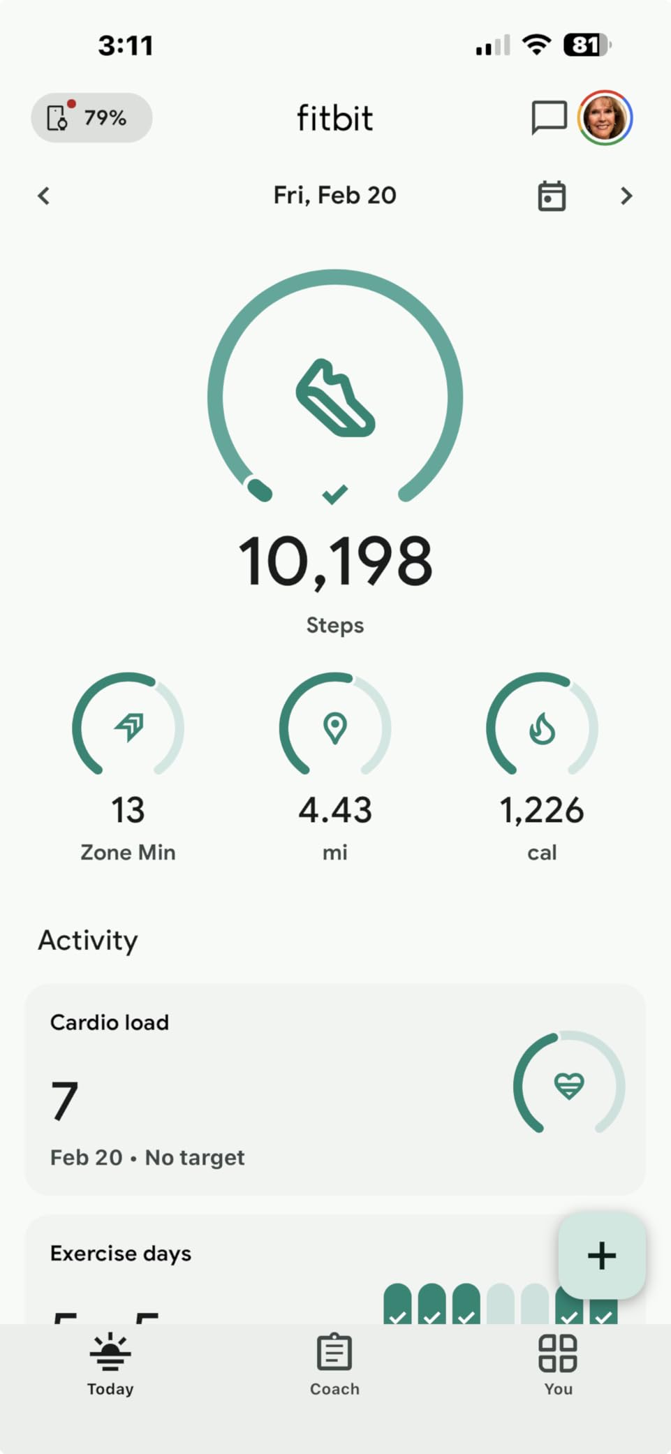 Google Fitbit Versa 4 Fitness Smartwatch, - Waterfall Blue/Platinum customer photo 1