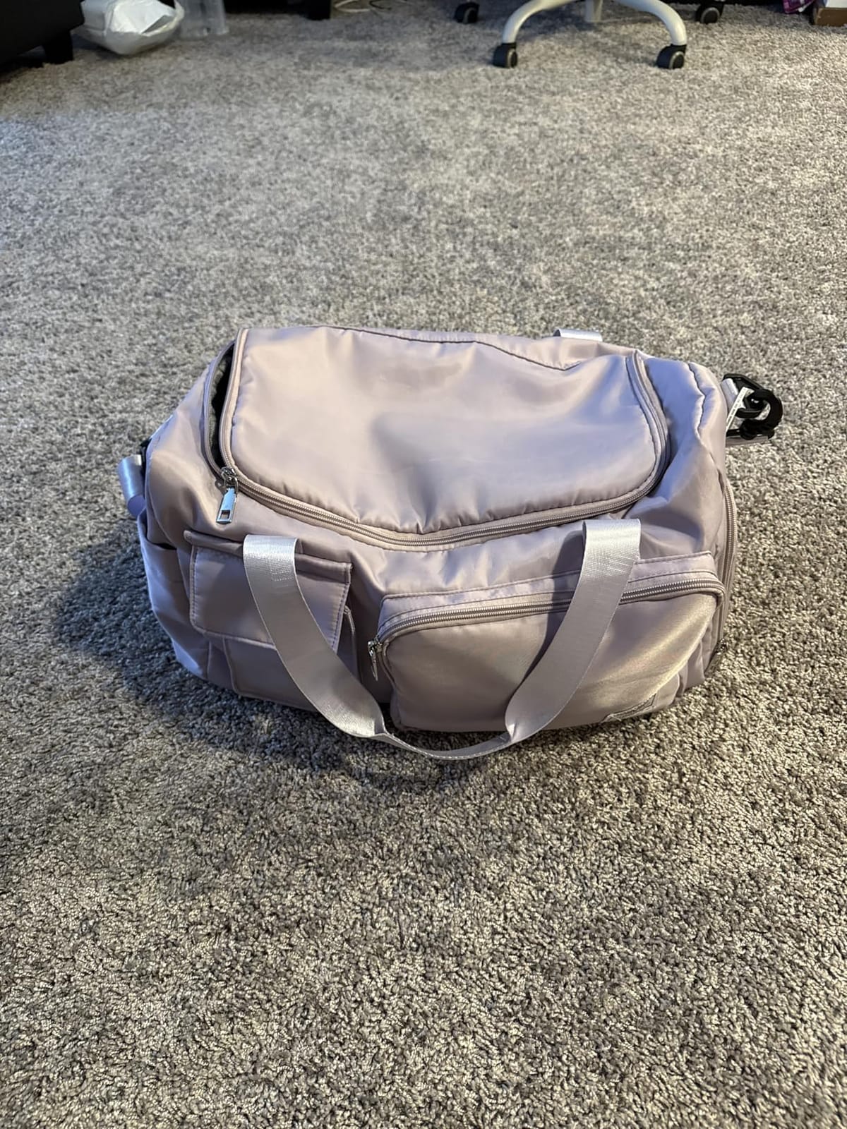FIORETTO Women's Gym Duffle Bag with Shoes Compartment, 30L Capacity, Ideal for Travel, Gym, Sports, Duffel, Weekender customer photo 2