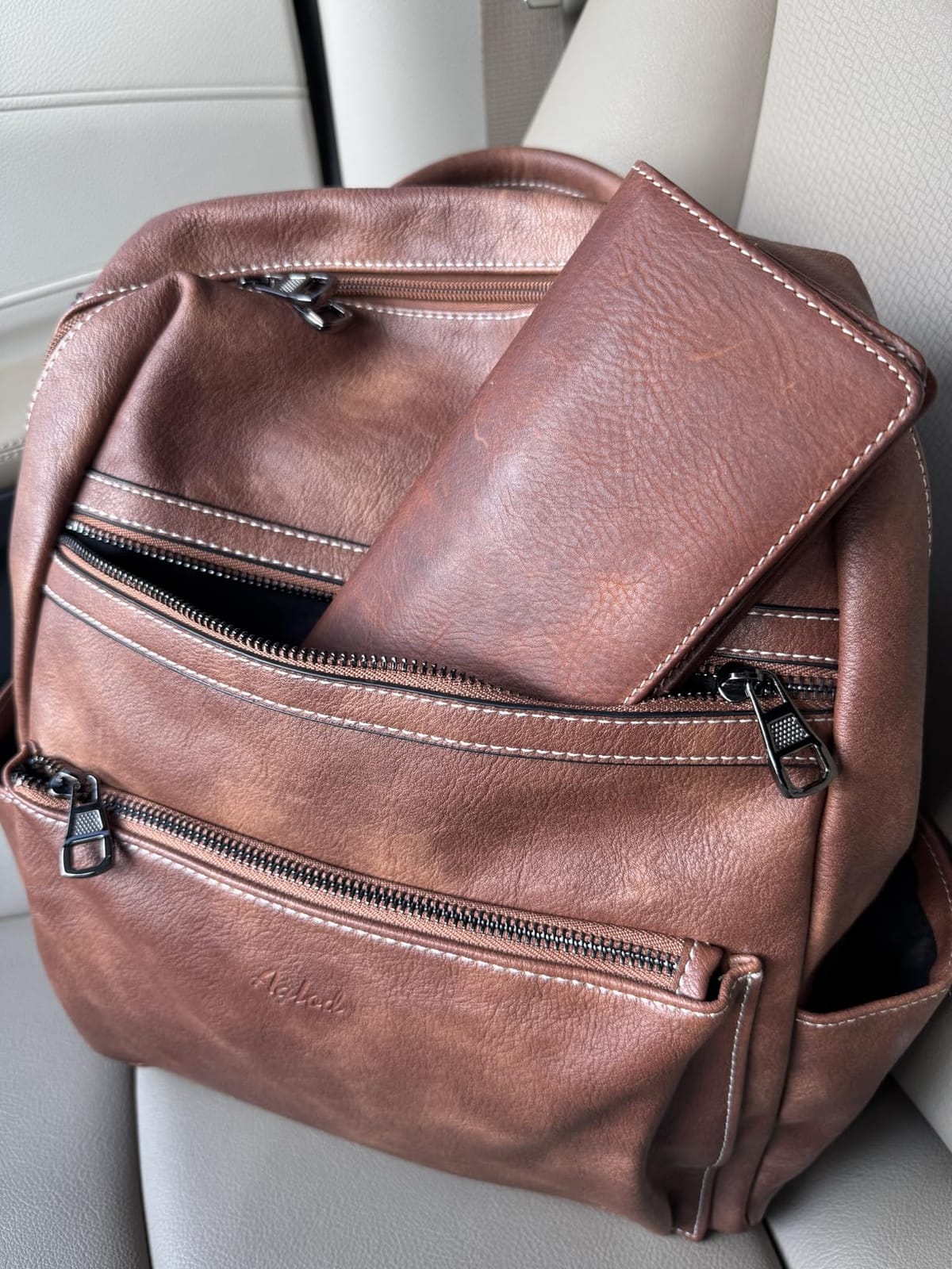 AGLOD Leather Backpack Purse for Women Designer Ladies Shoulder Bag Fashion Faux Work Travel Handbags customer photo 1