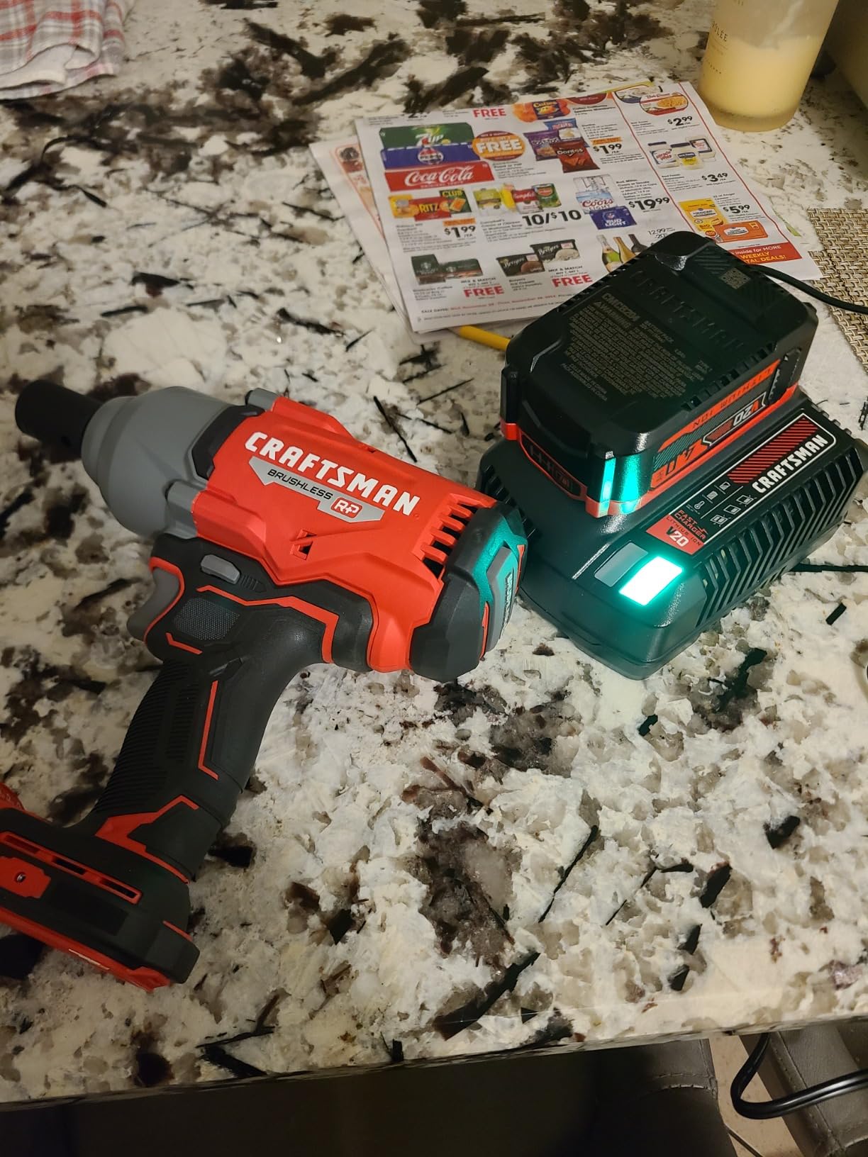 CRAFTSMAN V20 RP Impact Wrench, Cordless, Brushless, High Torque, 1/2 Inch, 4Ah Battery and Charger Included (CMCF940M1) customer photo 1