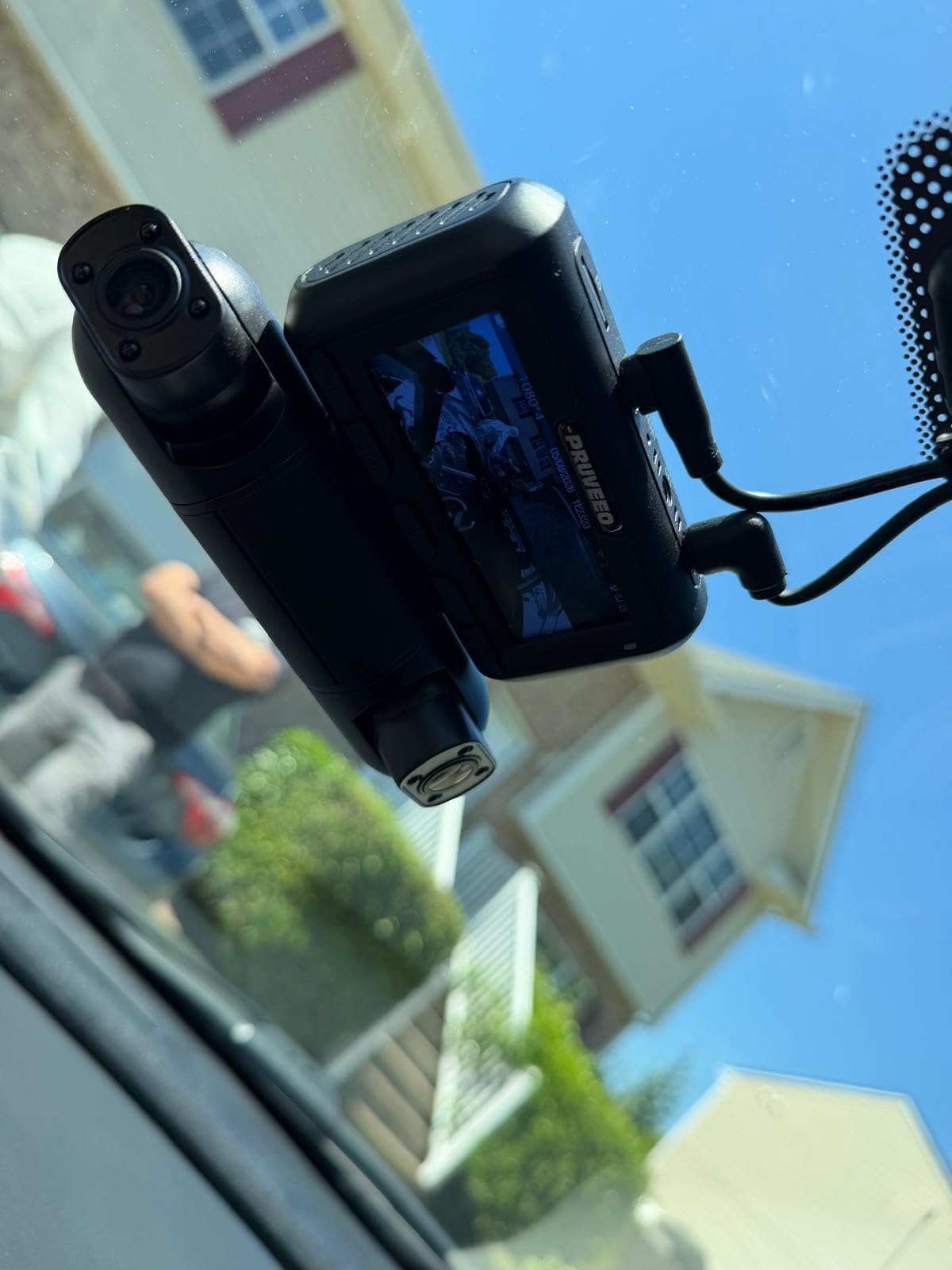 PRUVEEO 360° 4 Channel Dash Cam Front and Rear Inside Left Right, Dash Camera for Cars, Built-in GPS WiFi Night Vision, 24/7 Recording Parking Mode Monitor, 128G Card Included customer photo 2