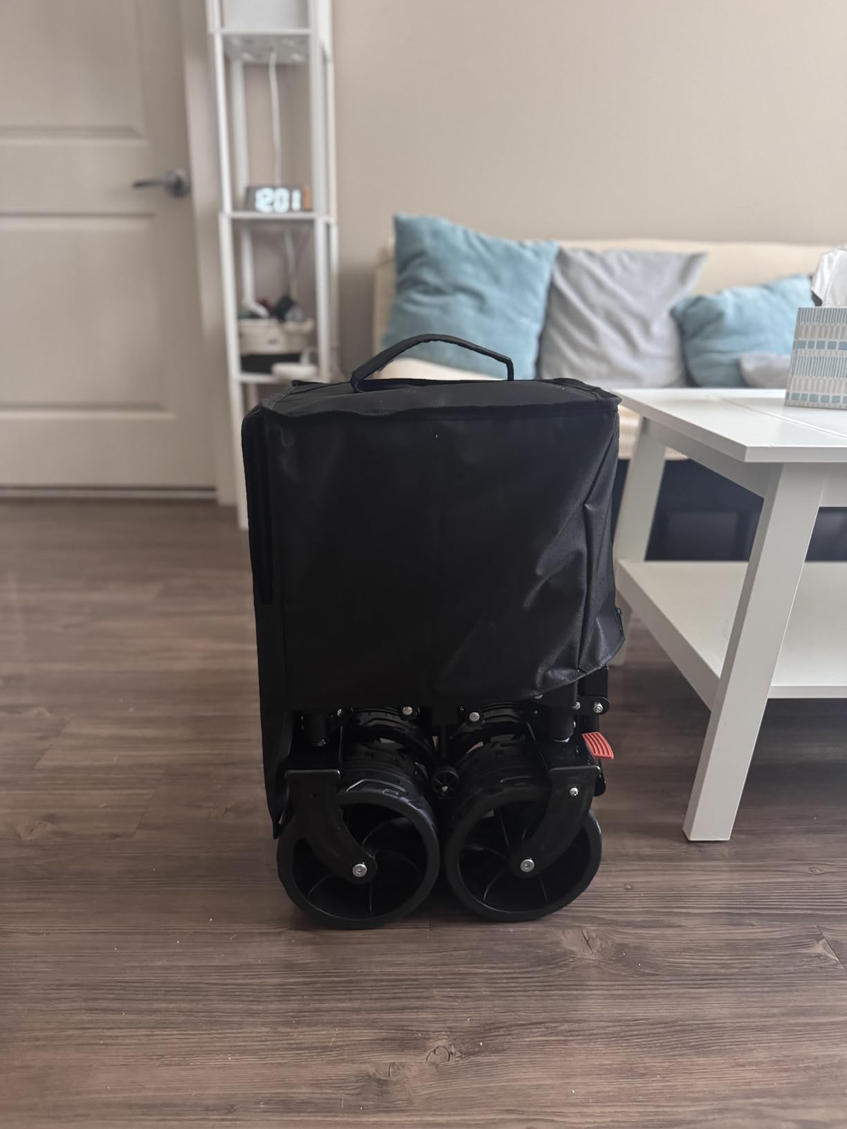 Navatiee 330Lbs Collapsible Folding Wagon, Beach Wagon Cart Heavy Duty Foldable with Big Wheels, Utility Grocery Wagon with 165L Large Capacity for Camping Garden Sports, Black customer photo 1