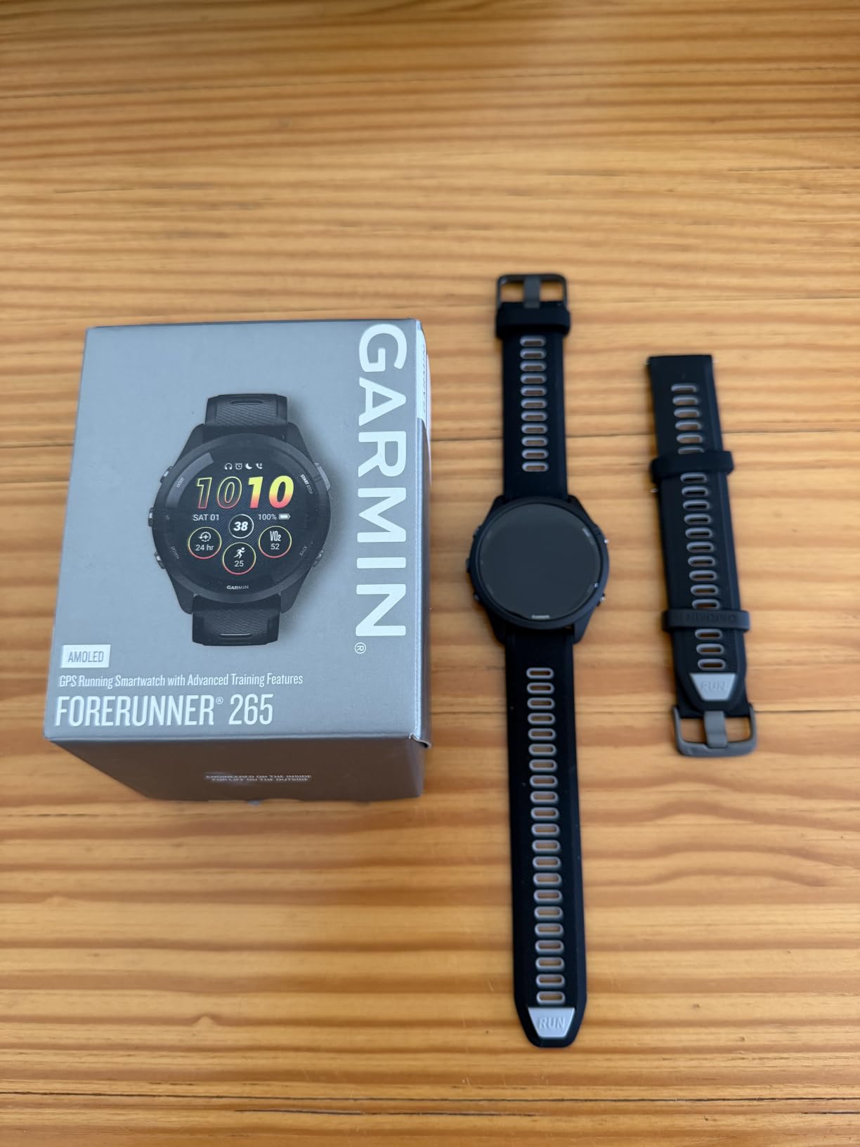 Garmin Forerunner® 265, Running Smartwatch, 46mm, Black/Powder Gray customer photo 2
