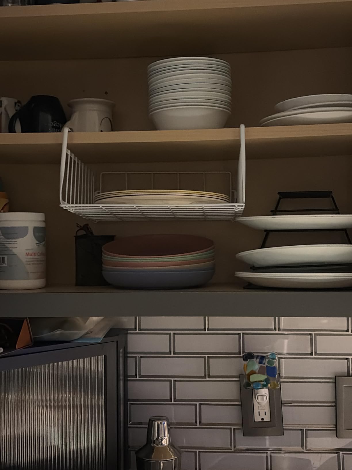 Simple Houseware 6PK Under Shelf Basket, White customer photo 2