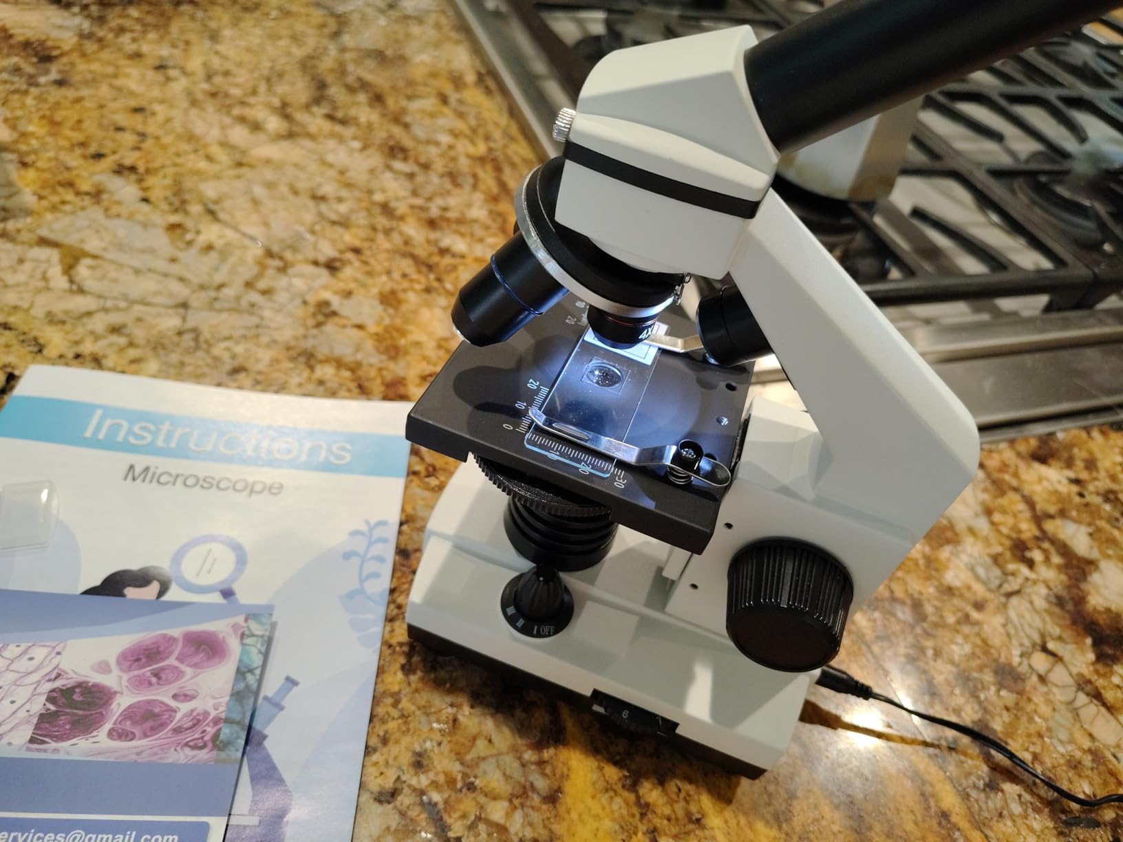 PalliPartners Compound Microscope for Adults & Students, White customer photo 2