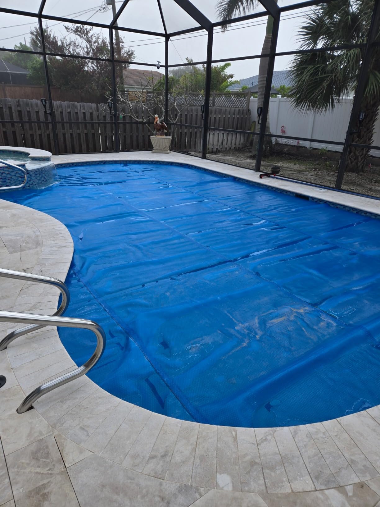 BigXwell Heavy-Duty Solar Pool Cover 16x32ft - 16Mil Blue customer photo 2