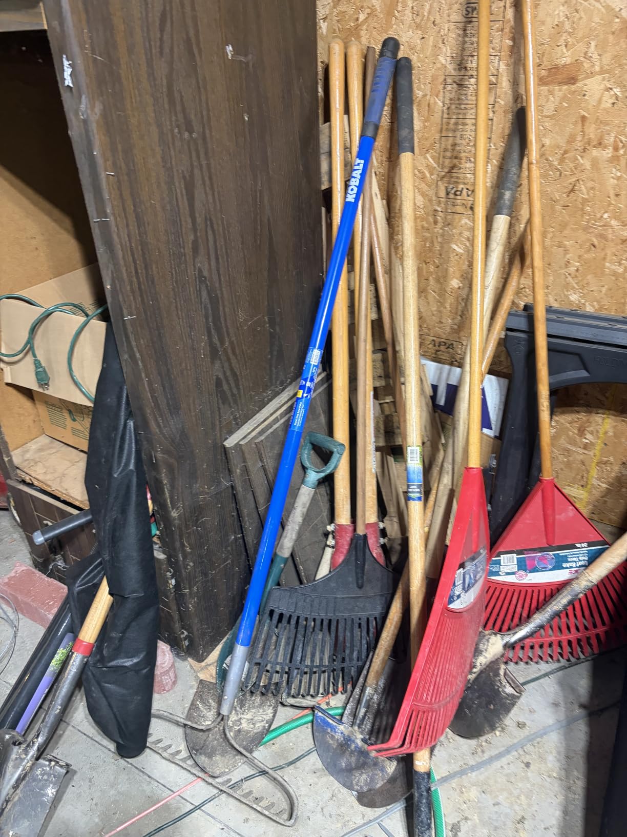 Garden Tool Organizer, Garage Tool Organizer & Garage Organization, Heavy Duty Steel Tool Storage Rack Holds 35 Rakes, Brooms Tools, Broom Holder and Mop Holder, Shed Organizer for Home Organization customer photo 1
