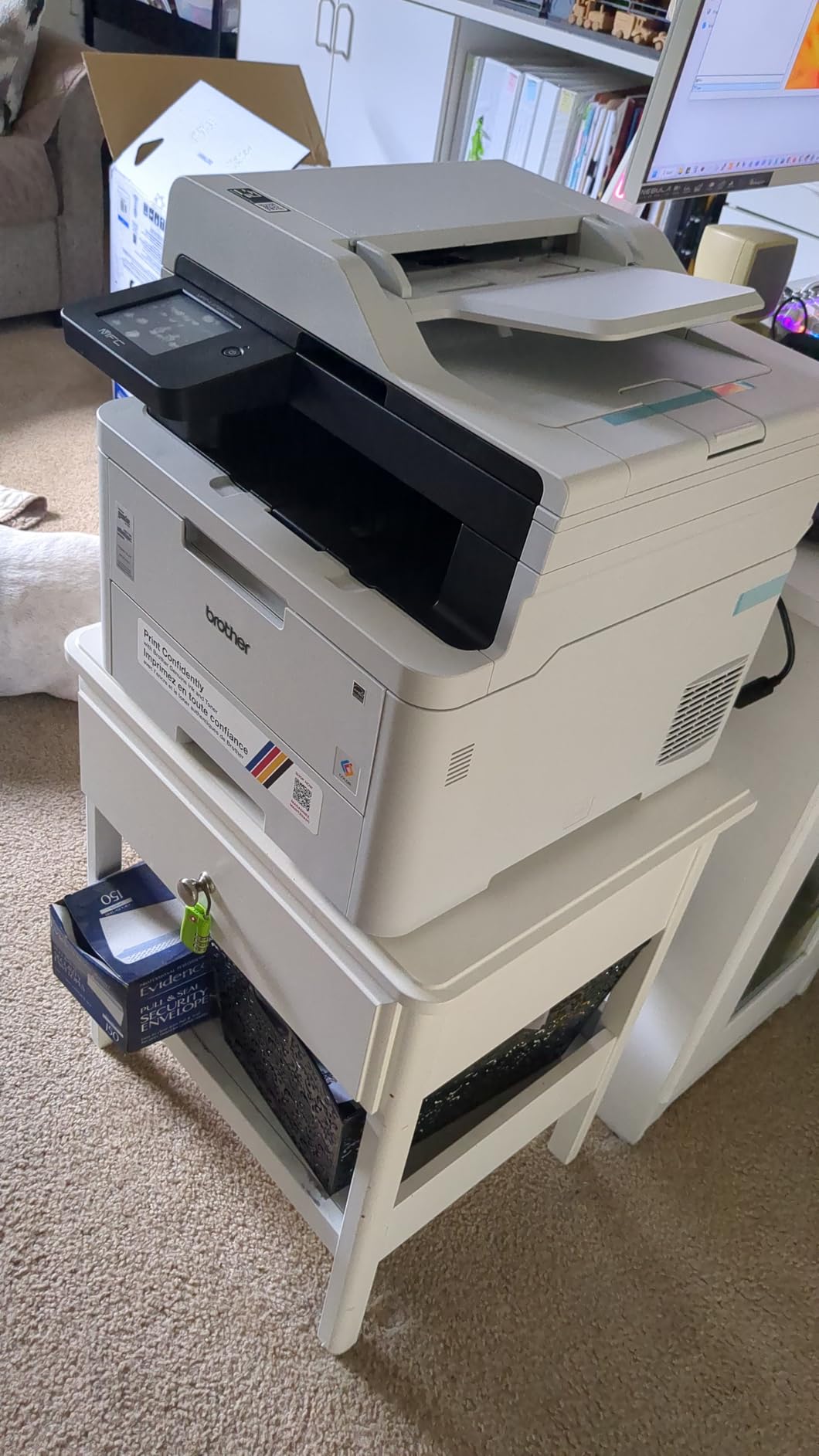 Brother MFC-L3720CDW Wireless Color Laser Printer, Scanner, Copier, Fax, Auto Duplex, 250-Sheet Capacity customer photo 1