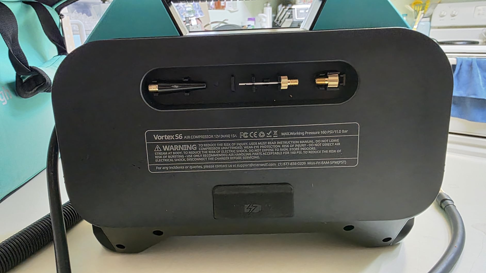ETENWOLF VORTEX S6 Tire Inflator Portable Air Compressor, Cordless Air Pump customer photo 1