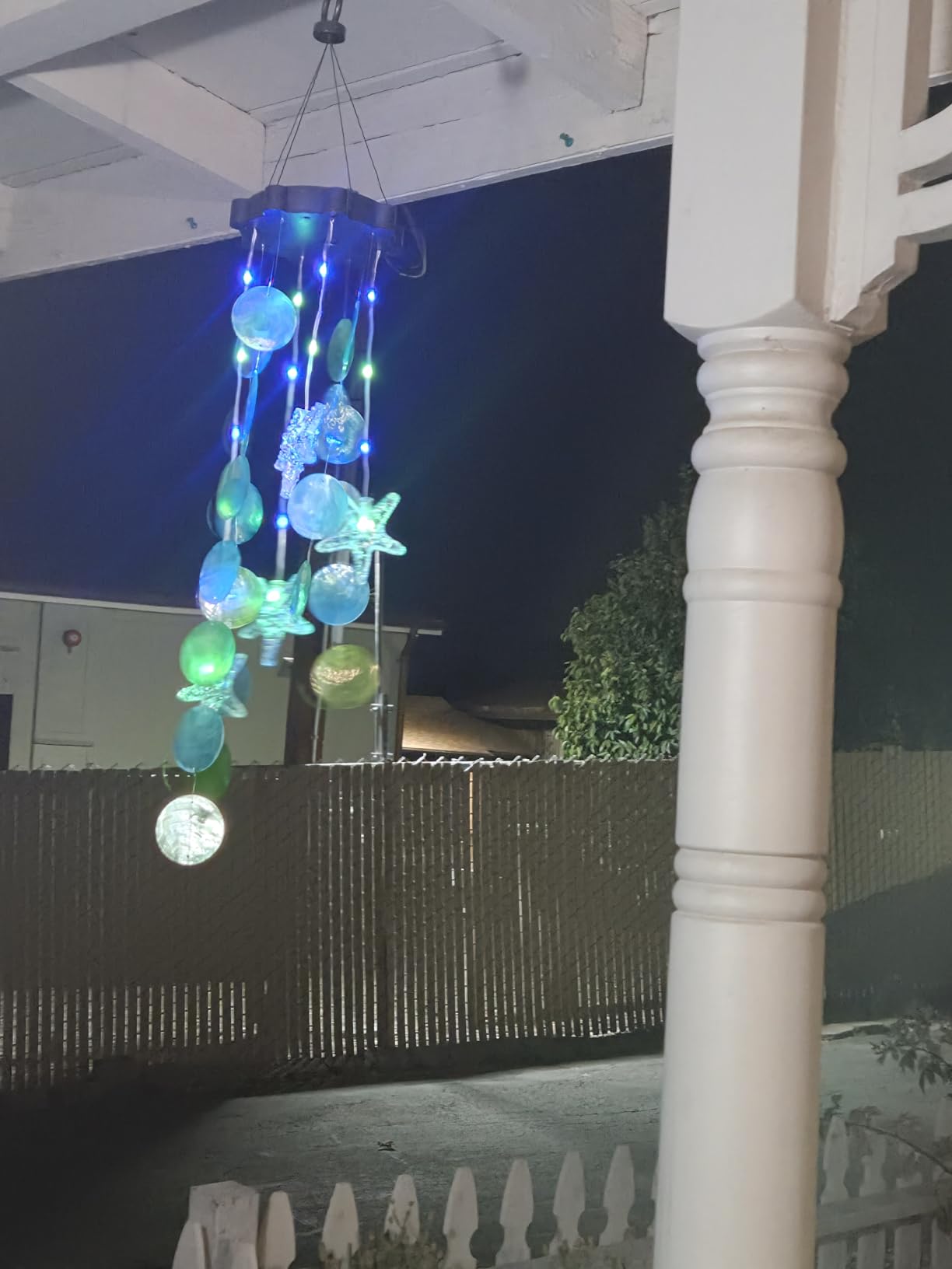 Toodour Solar Wind Chimes for Outside, Gifts for Mom Grandma Women Girls | Blue & Green Shells Light, Waterproof Solar Outdoor Decorative Mobile Light for Holiday Garden Porch Yard Outdoor Beach Decor customer photo 1