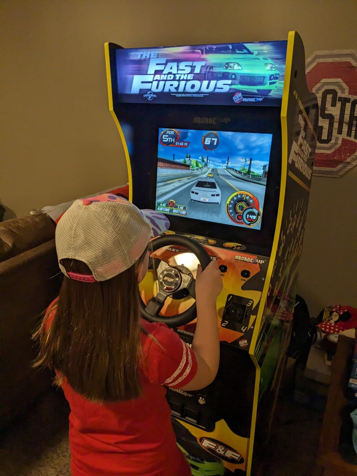 Arcade1Up The Fast and the Furious Deluxe Arcade Machine, Steering Wheel customer photo 1
