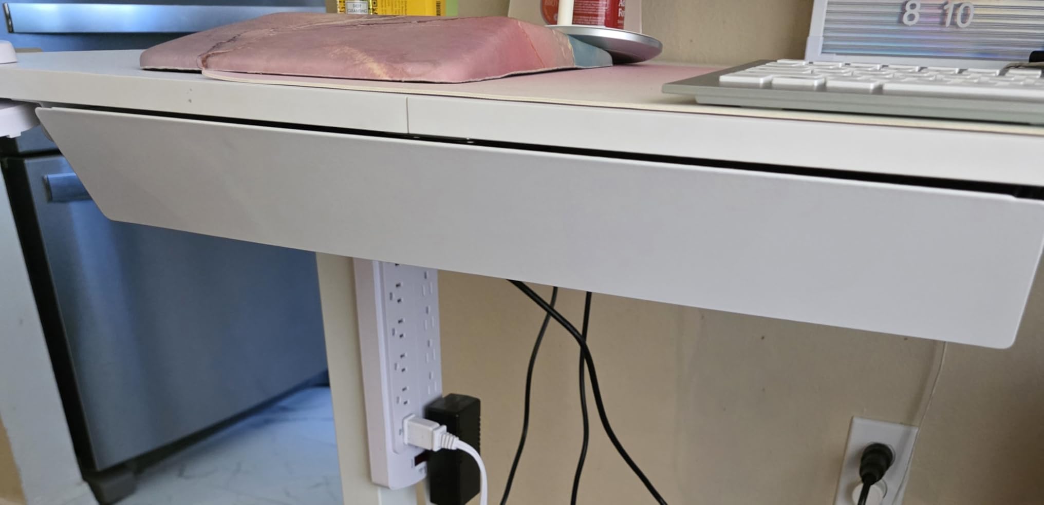 Under Desk Mounted Sliding Drawer with 60 Degree Tilt Panel to Pull Out, 15'' Long & 9'' deep Large Storage Organizer for Sit Stand Workstation customer photo 2