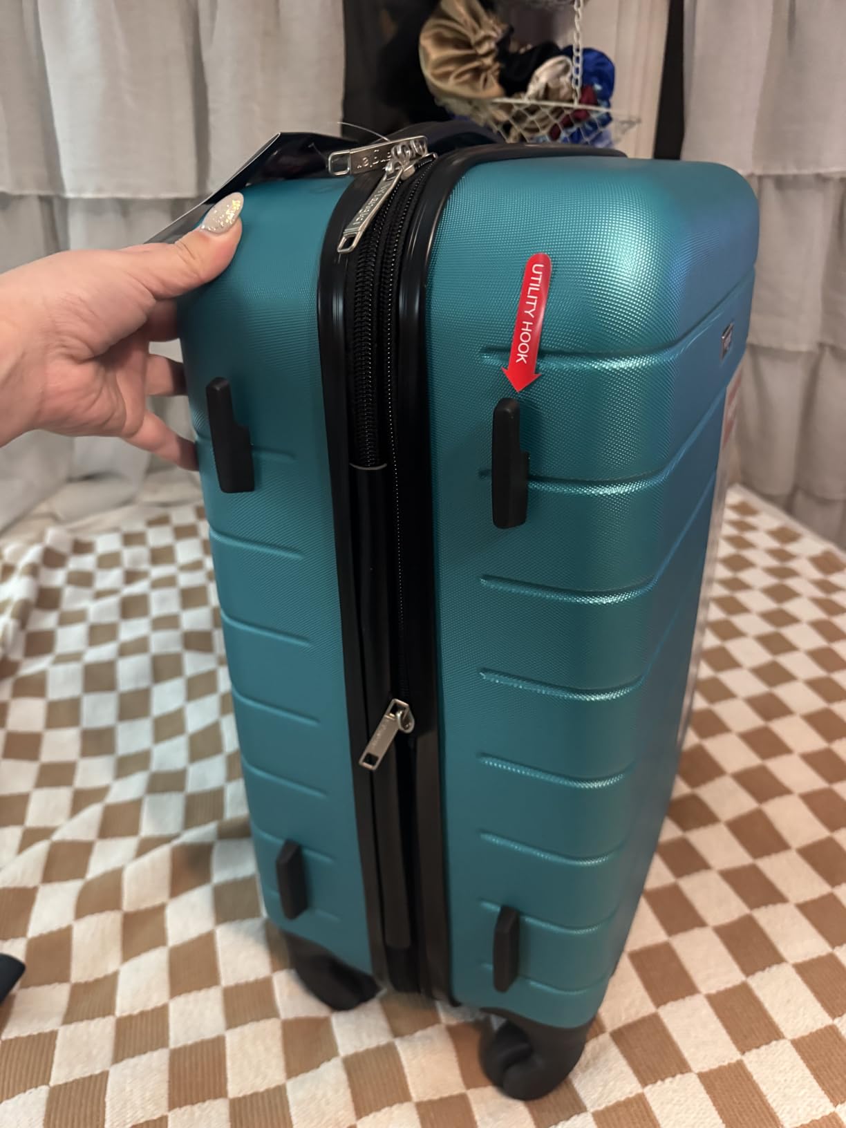 Wrangler Smart Spinner Hardside Luggage, 2 Piece Set, Dark Shadow customer photo 2
