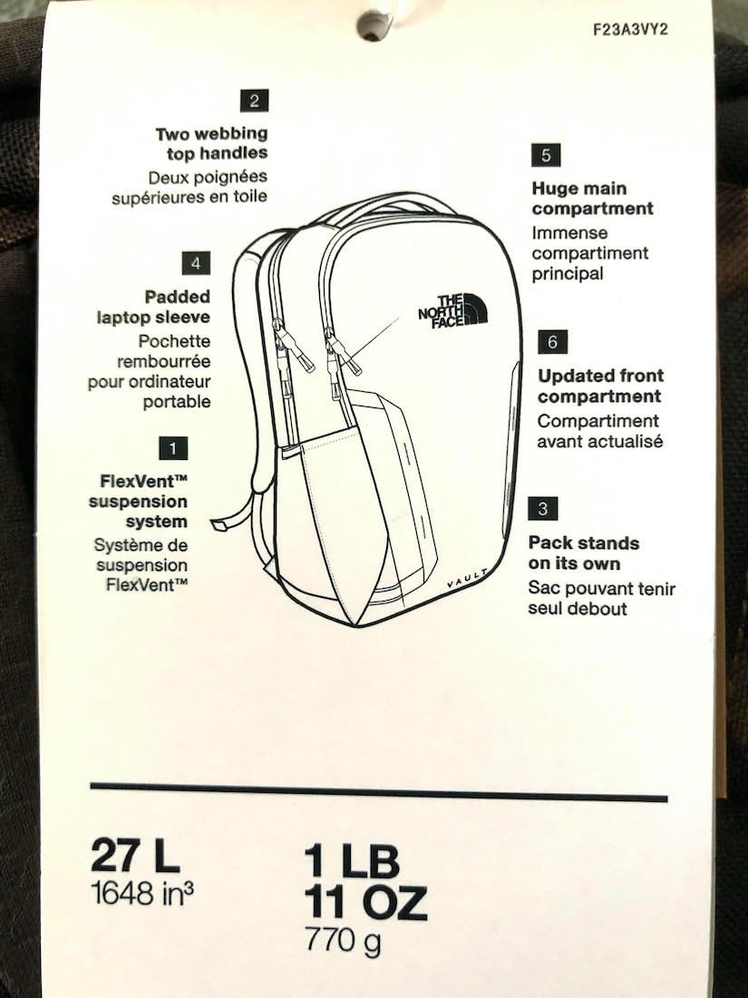The North Face Vault Everyday Laptop Backpack, TNF Black-NPF, One Size customer photo 2
