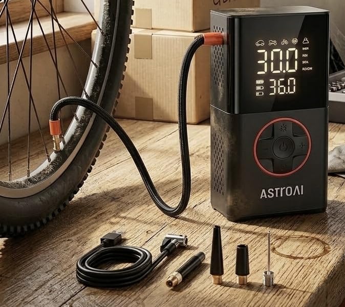 AstroAI L7 Tire Inflator Portable Air Compressor,150 PSI Cordless Bike Pump customer photo 2