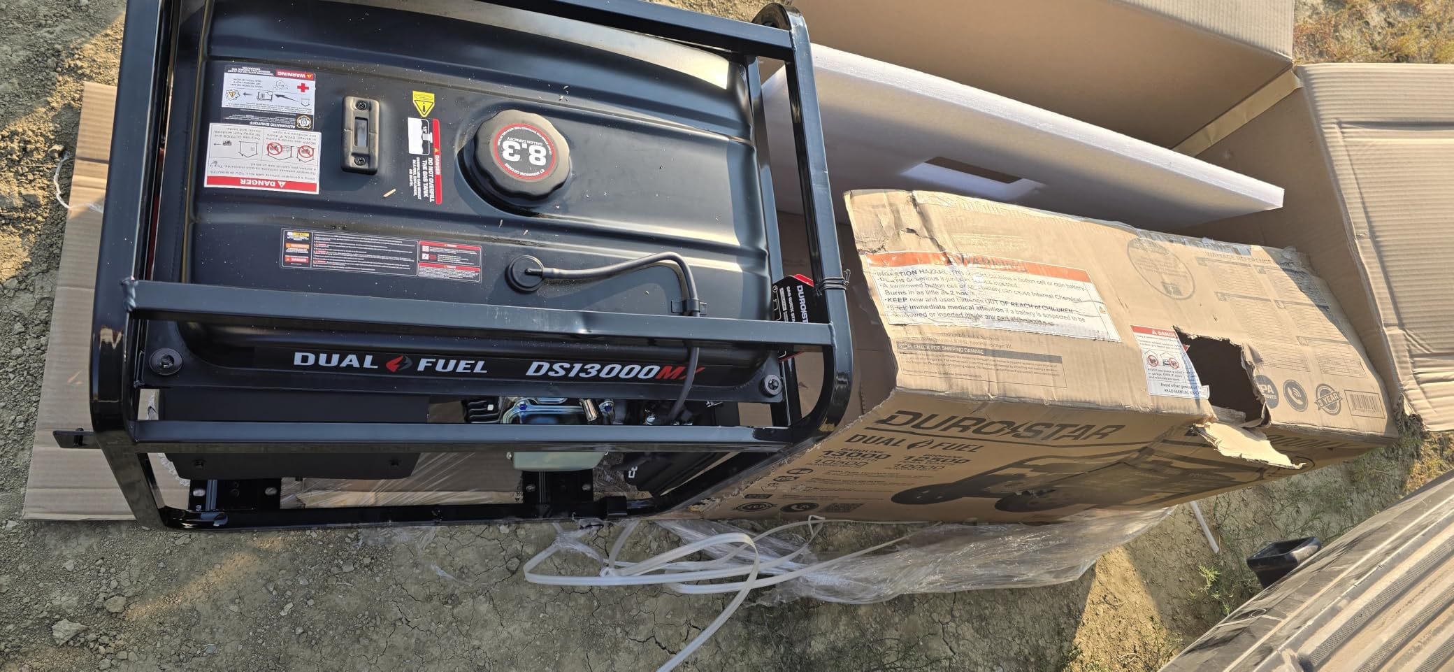 DuroStar DS13000MX 13,000-Watt 500cc Dual Fuel Portable Generator - Gas and Propane, Remote Electric Start, Whole Home Power Backup, Transfer Switch Ready, RV & Emergency Ready customer photo 1