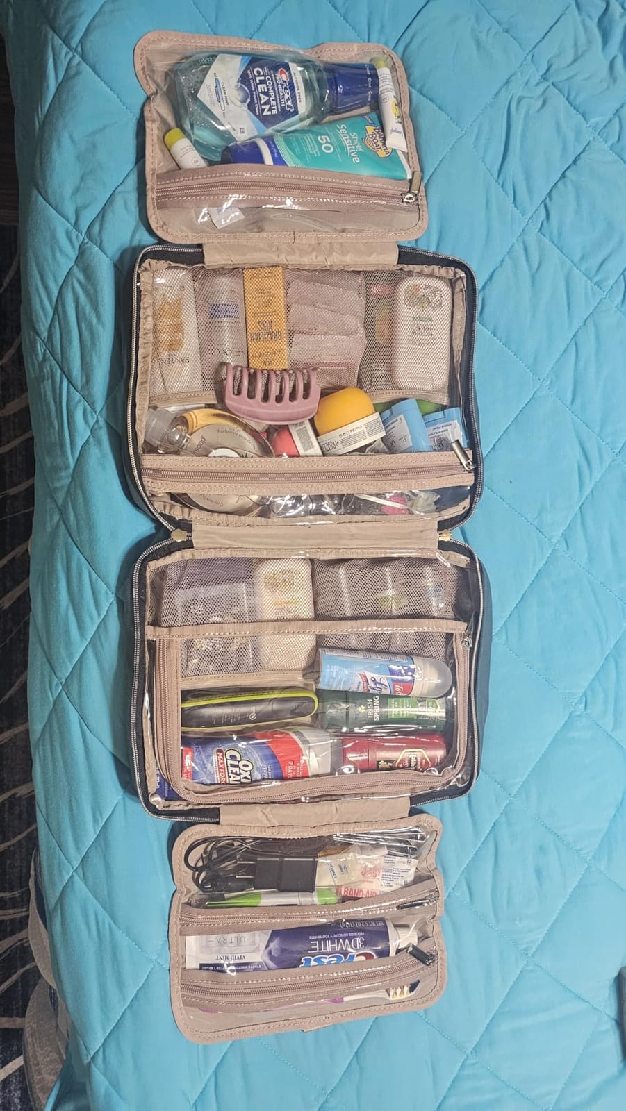 NISHEL Travel Toiletry Bag for women, Portable Hanging makeup Organizer customer photo 1