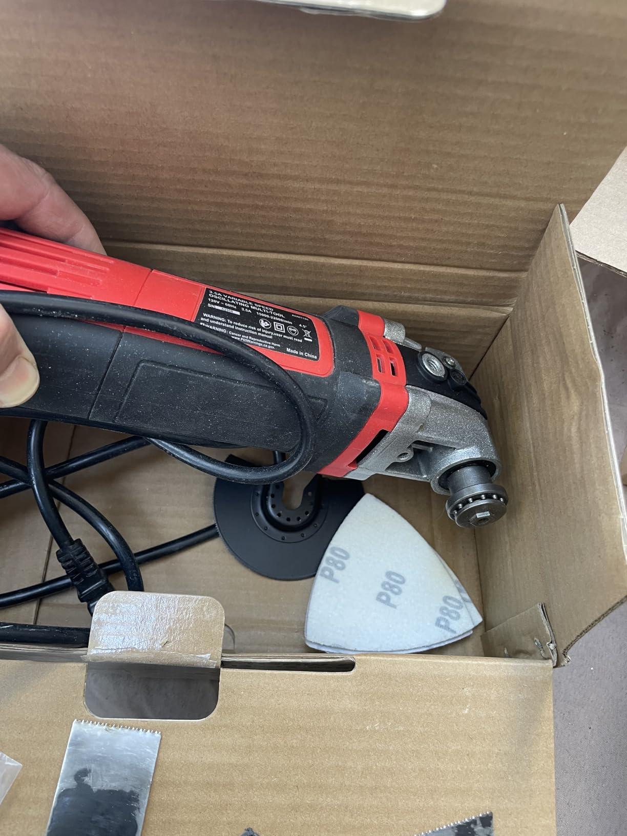 AVID POWER Cordless Oscillating Tool 20V Battery Powered Oscillating Multitool with 2.8° Oscillation Angle, Variable Speed Oscillating Saw w/ 28 Pcs Accessories for Scraping/Cutting & Sanding customer photo 2