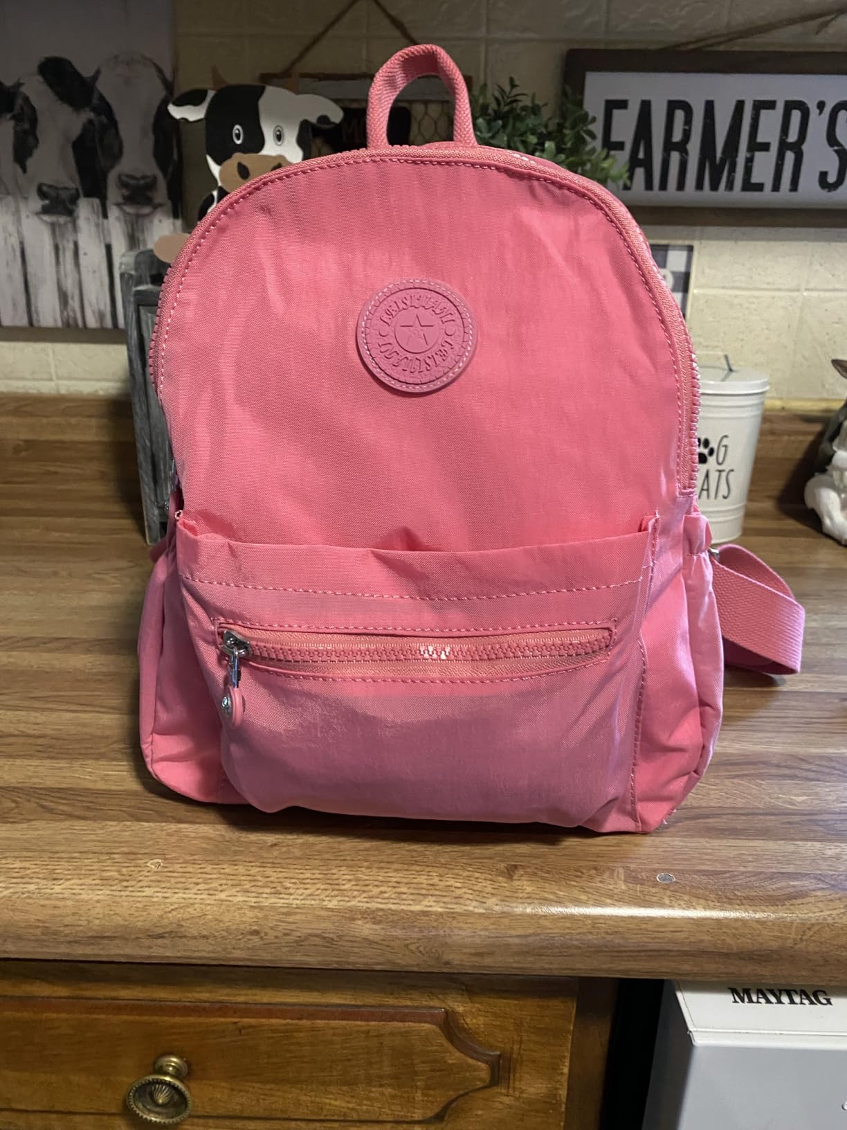 Mini Nylon Women Backpack Purse Lightweight Waterproof Travel Multi-Pockets customer photo 1