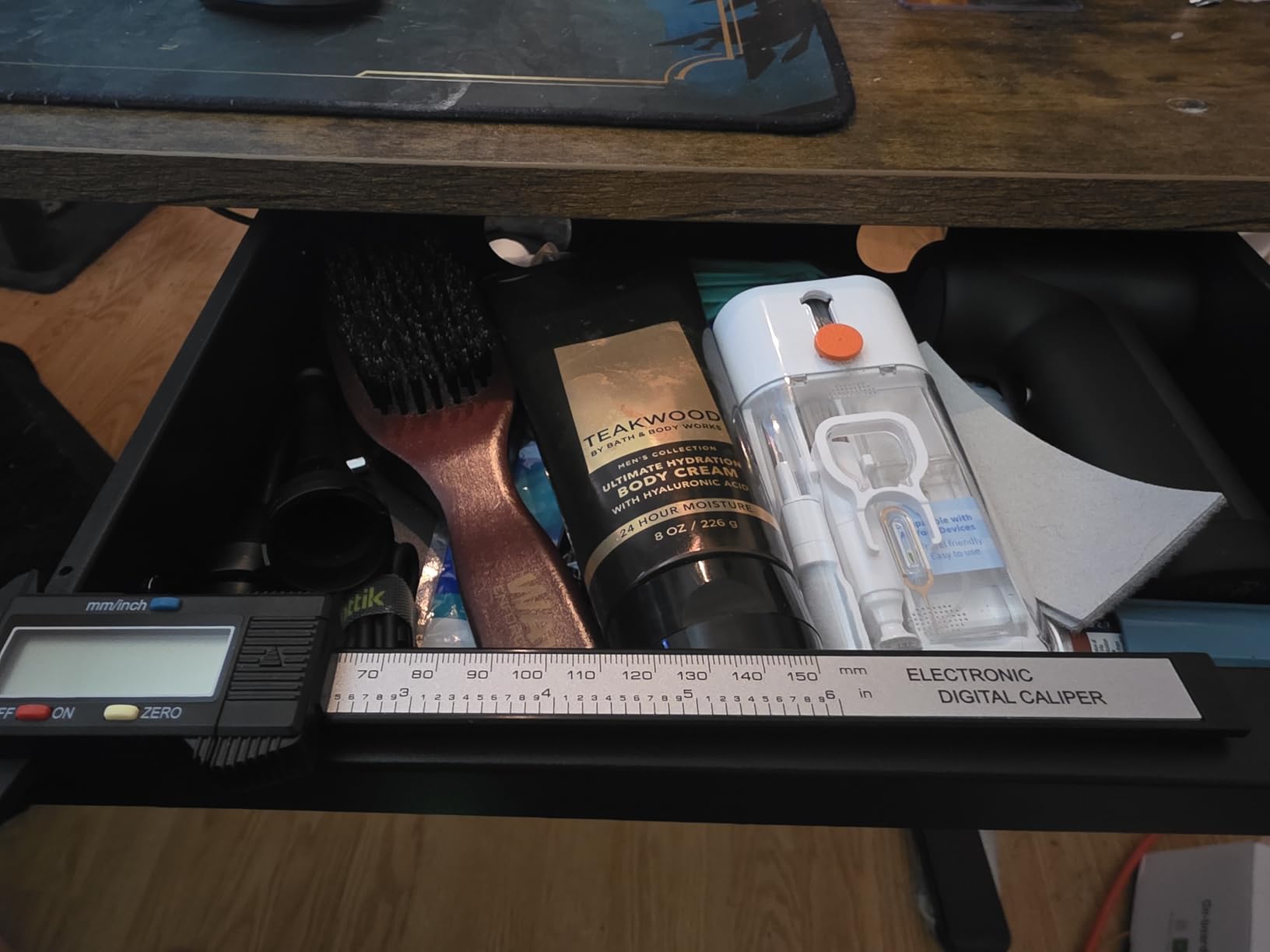 Under Desk Mounted Sliding Pull-out Drawer, W 15.3