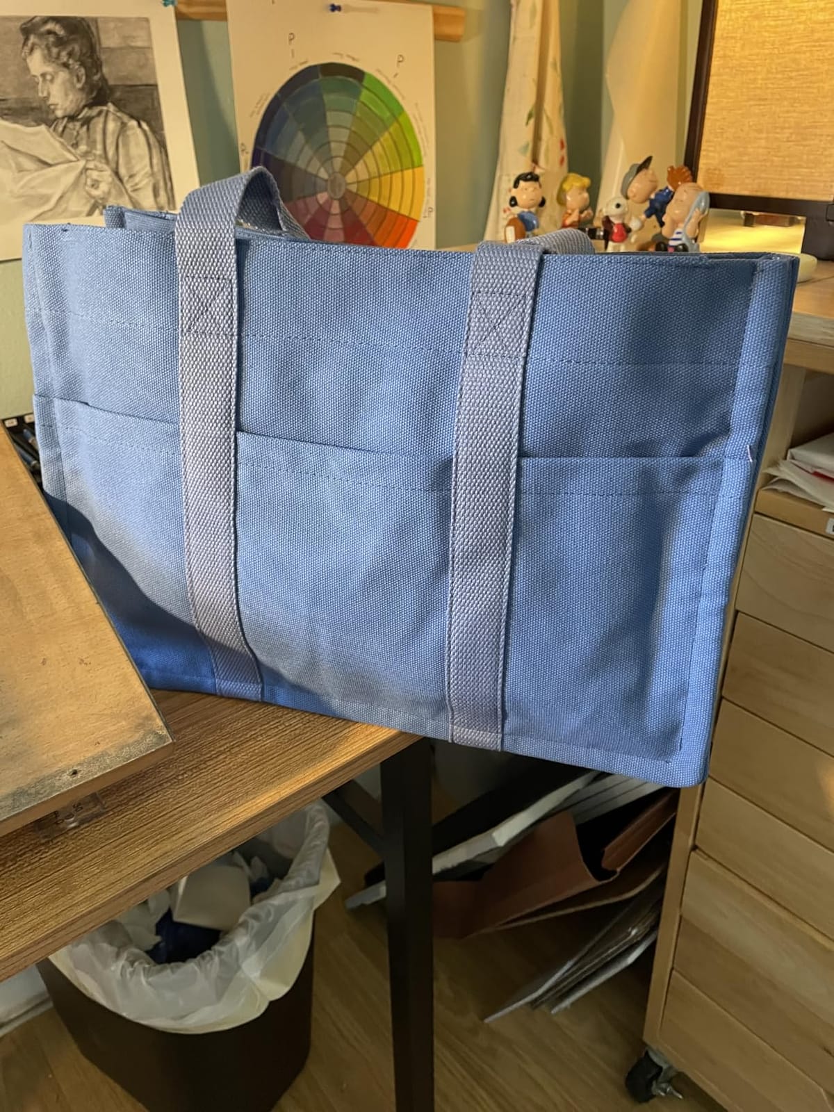 FIORETTO Canvas Tote Bag for Women with Zipper Closure & Individual Compartments for Work College for Teacher & Nurse customer photo 1