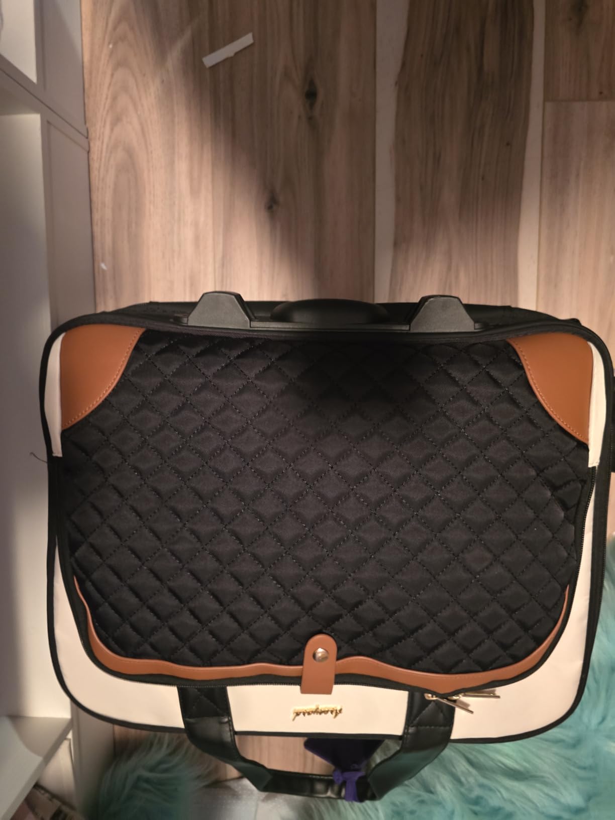 Arcoyard Rolling Laptop Bag, Rolling Briefcase for Women with Waterproof Pocket, 17 Inch Computer Bag, Underseat Carry On Luggage with Wheels for Work Travel Business, Lightweight Beige Brown customer photo 2