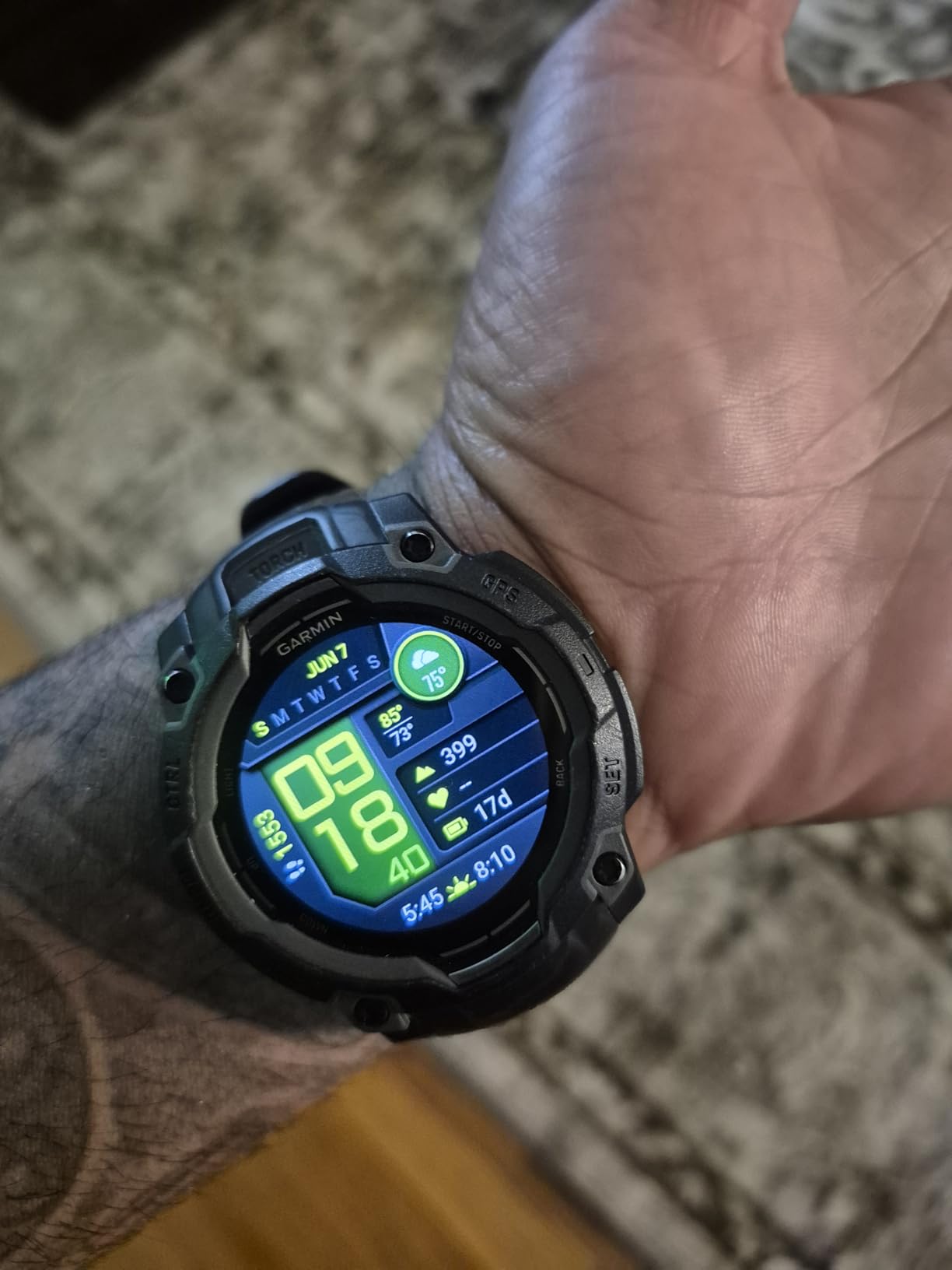 Garmin Instinct® 3 AMOLED, Rugged GPS Smartwatch, 45mm, Black customer photo 2