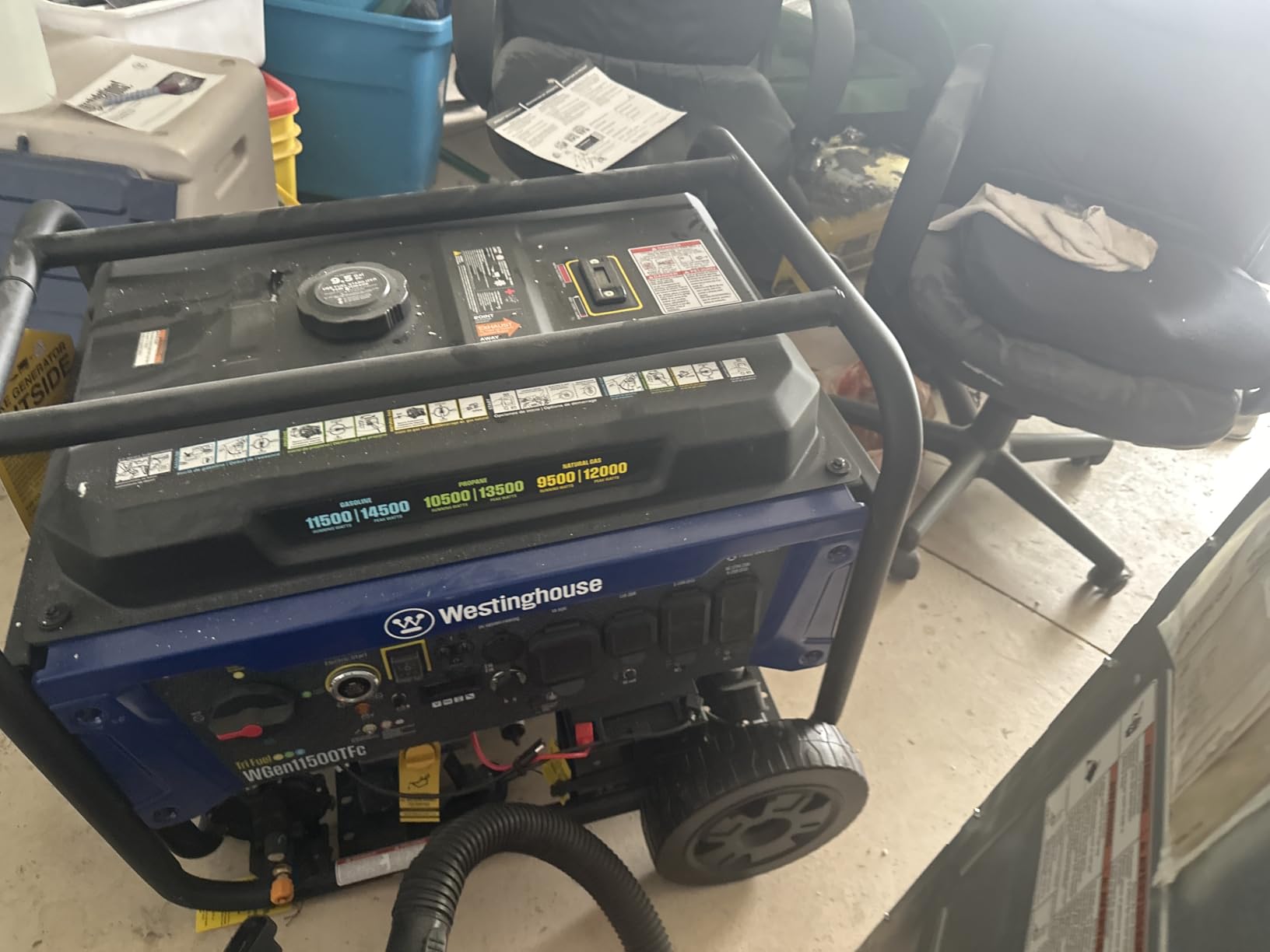 Westinghouse 14500 Peak Watt Dual Fuel Home Backup Portable Generator, Remote Electric Start, Transfer Switch Ready, Gas and Propane Powered customer photo 1