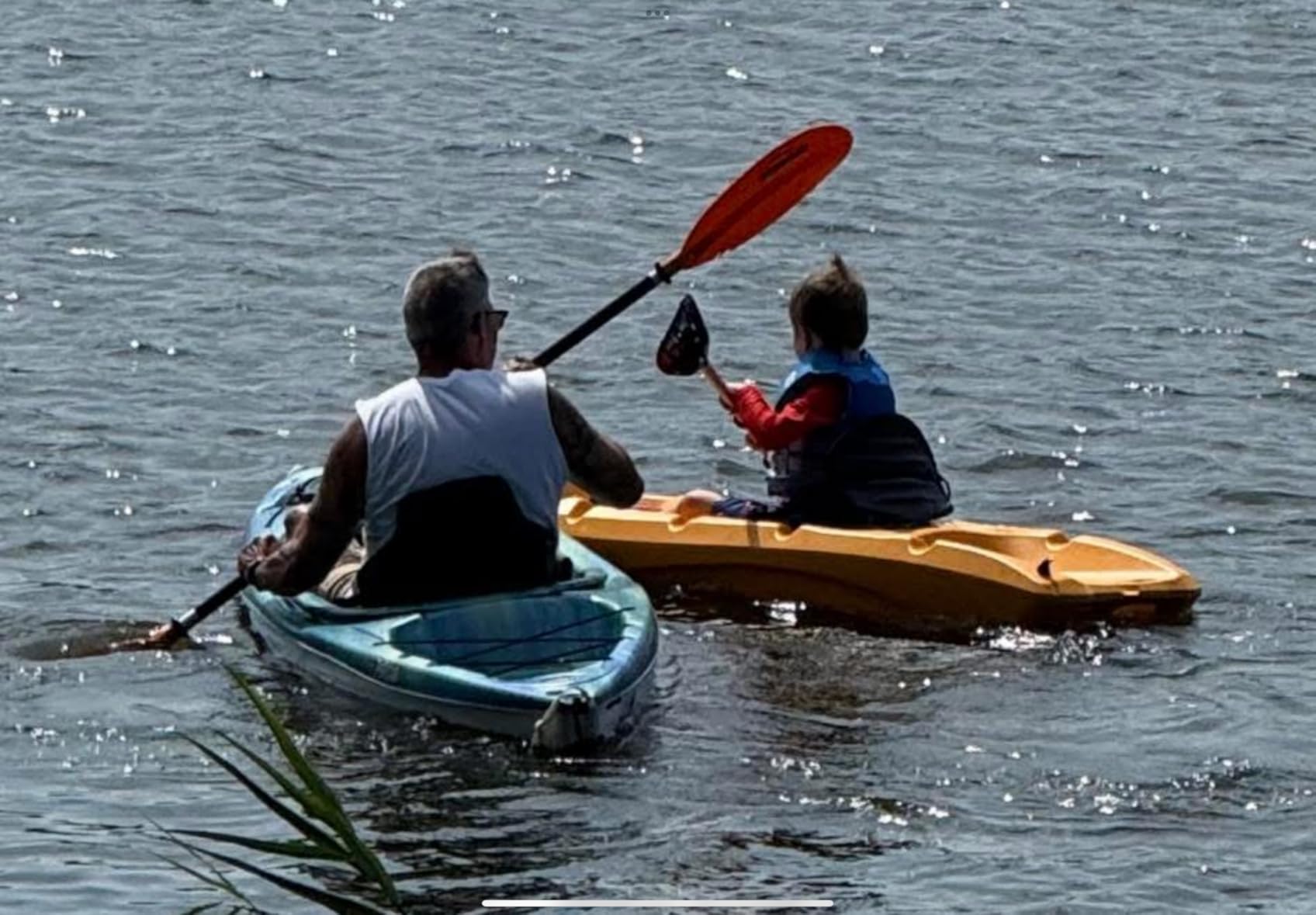 Pelican Solo - Sit-on-top Kayak - Youth Kayak - Perfect for Kids Comes with Paddle and Safety Flag - 6 ft. - Mango customer photo 2