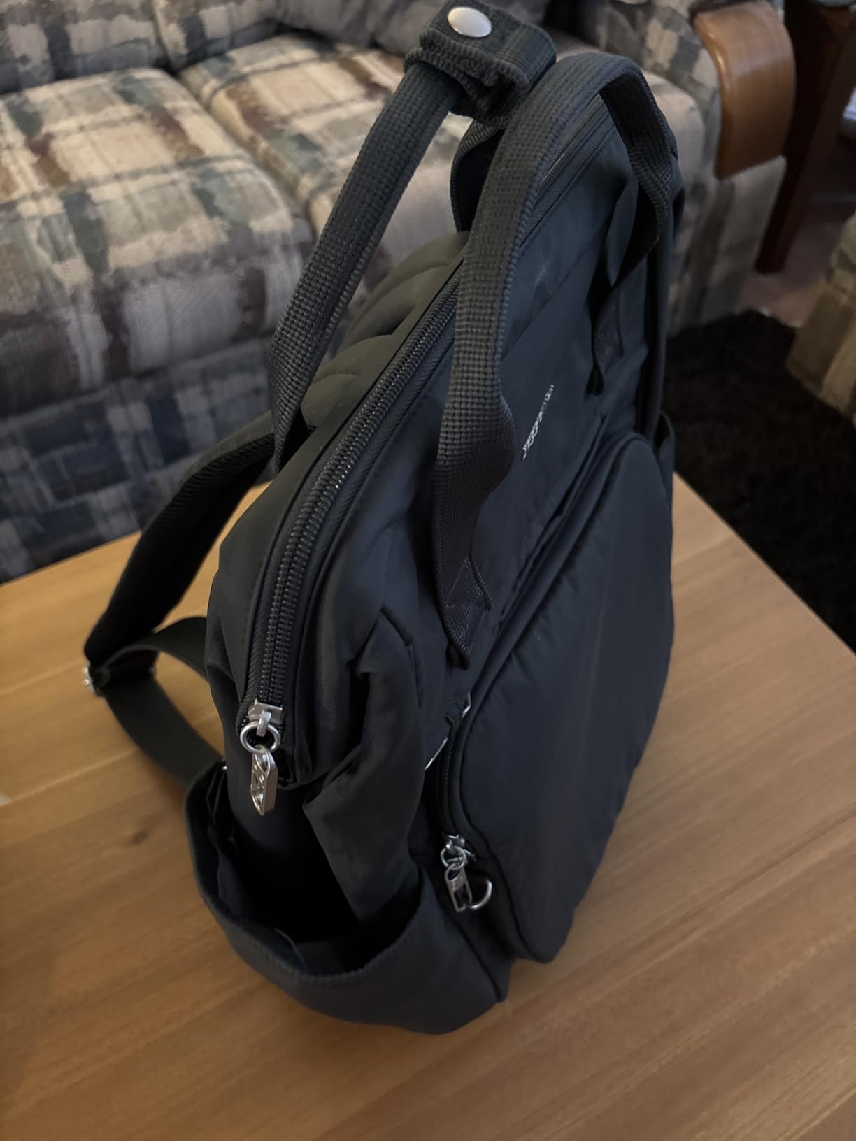 Baggallini Securtex Anti-Theft Windsor Backpack for Travel, Work & College, RFID & Locking Zipper, Up to 16
