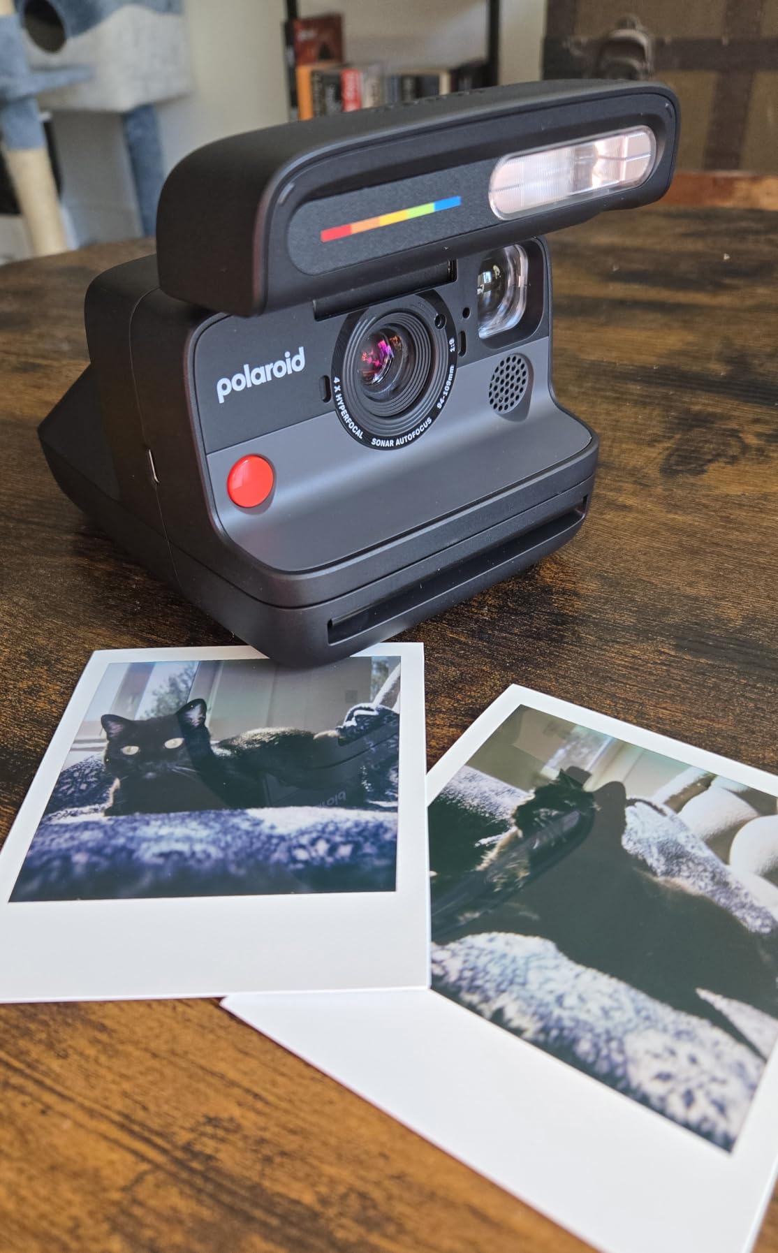 Polaroid Flip Instant Camera + Color Film Bundle (16 Photos Included) - Black (6565) - Hyperfocal 4-Lens System, Sonar autofocus, and Sence Analysis with Bluetooth paired Companion app customer photo 1