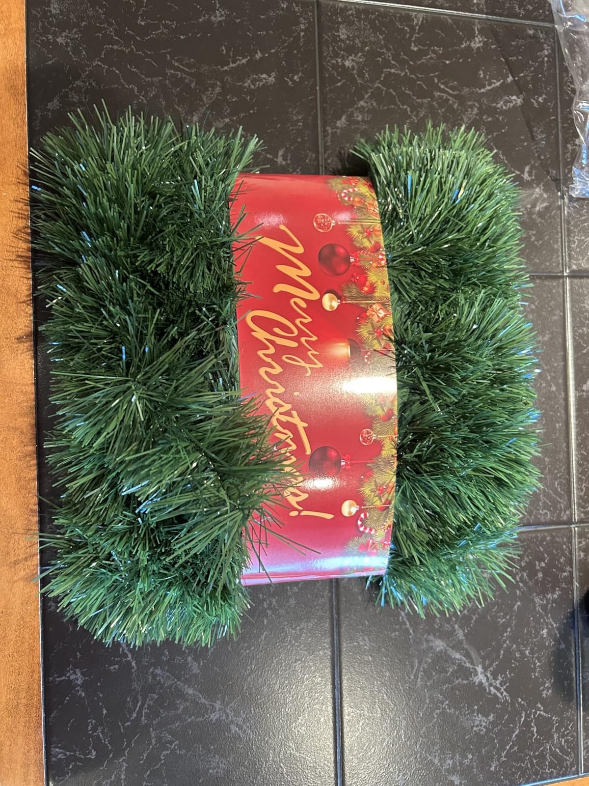 2Pcs 50FT Green Christmas Garland Decorations, Christmas Artificial Pine Greenery Garland Outdoor Indoor Decor, Straight Faux PVC Soft Garland for Stairs Railing Fireplace Window Christmas Decor customer photo 2