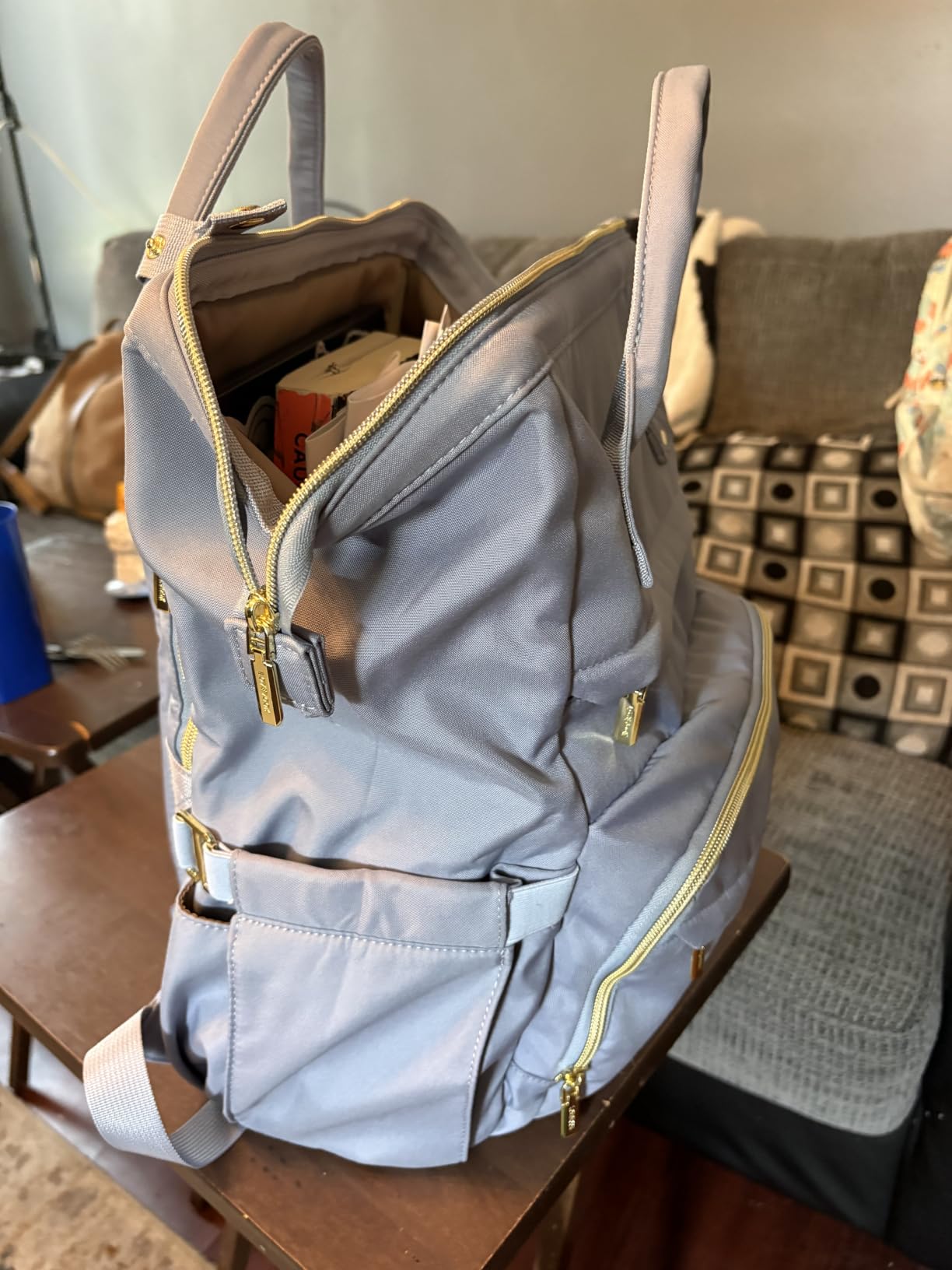 LOVEVOOK Laptop Backpack for Women with Giant Tumbler Holder Pocket,15.6 inch Waterproof Travel Backpack Purse Computer Laptop Bag,Professional Work College Nurse Teacher Backpack Casual Daypack,Black customer photo 2