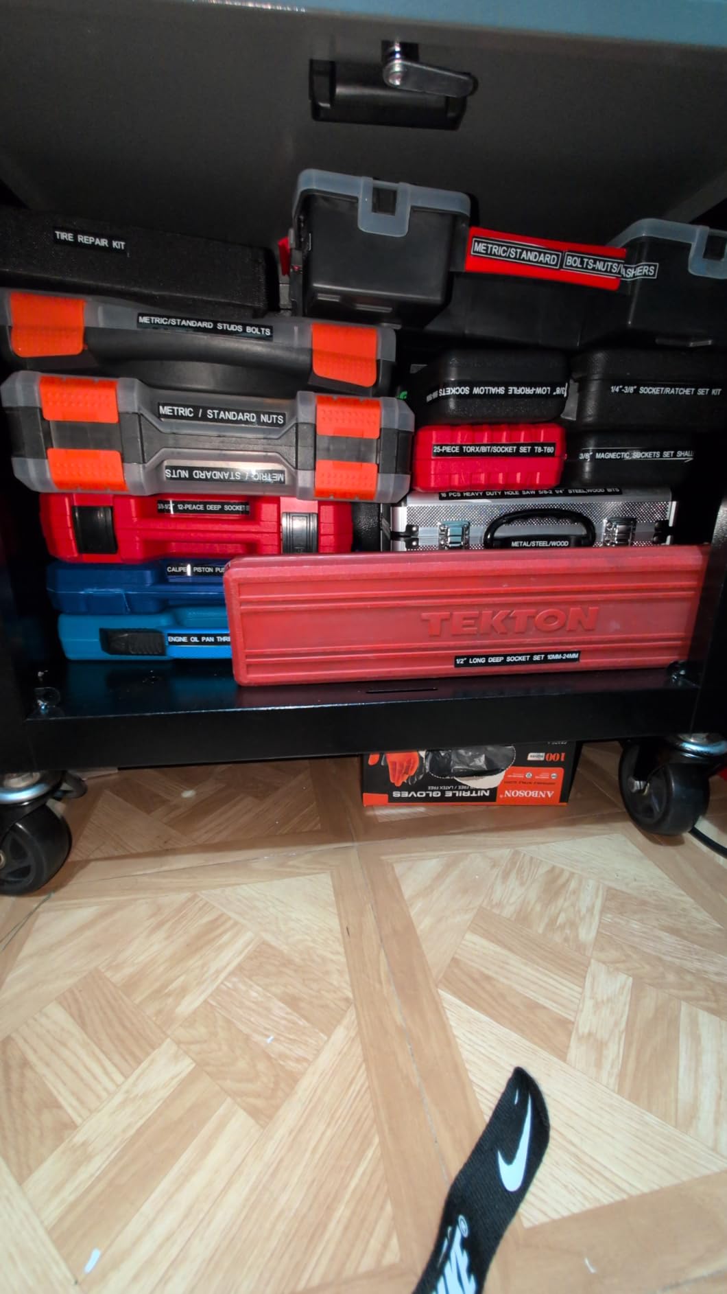8-Drawer Tool Chest with Wheels, 42'' Rolling Tool Chest Heavy Duty,Black customer photo 2