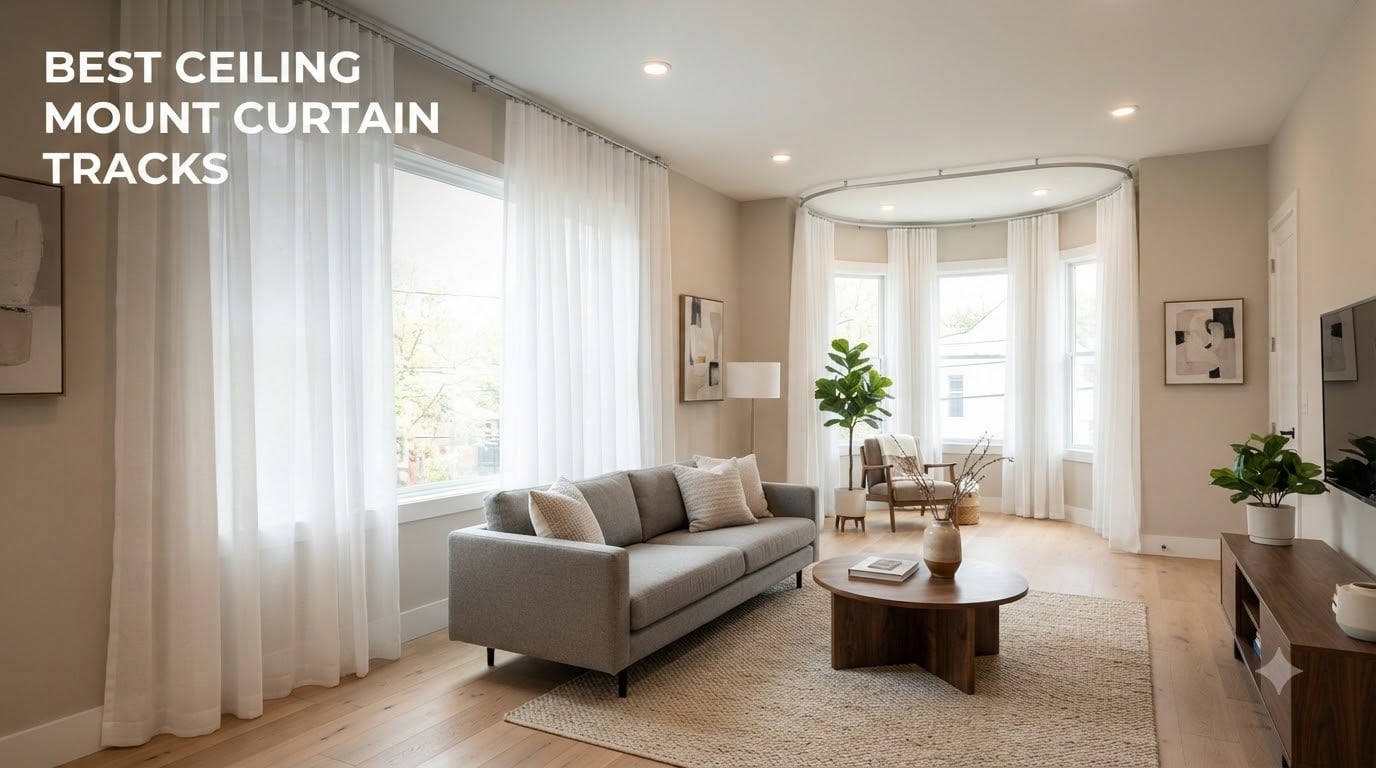 best ceiling mount curtain tracks