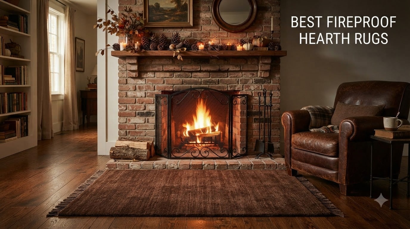 best fireproof hearth rugs