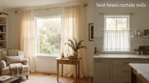 best brass curtain rods