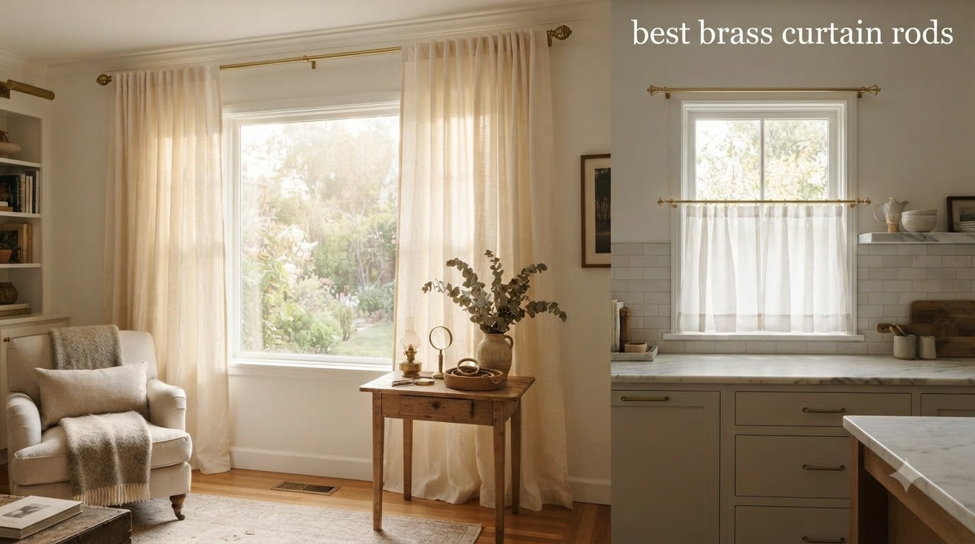 best brass curtain rods