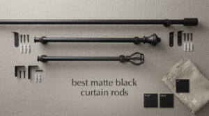 best matte black curtain rods