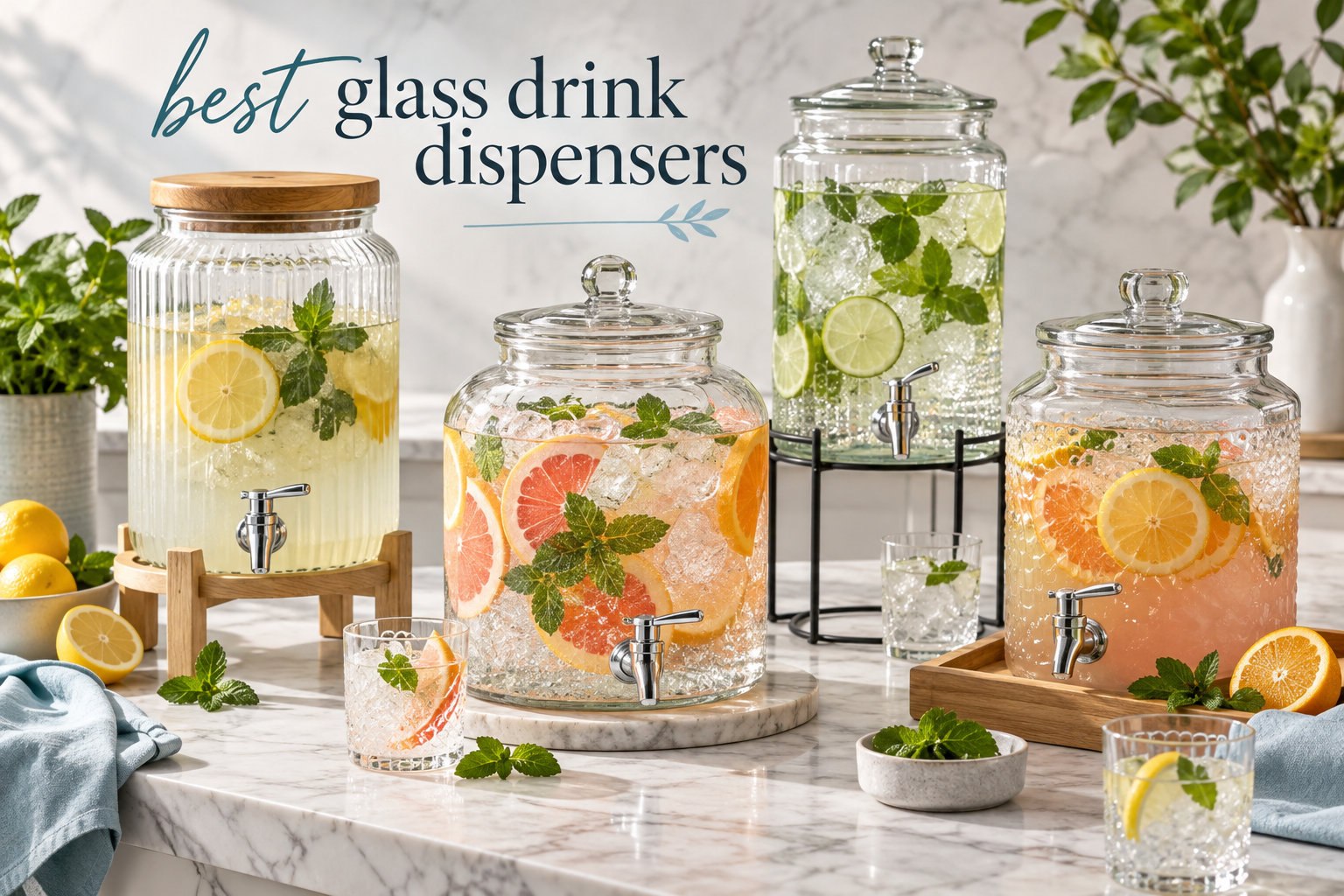 best glass drink dispensers